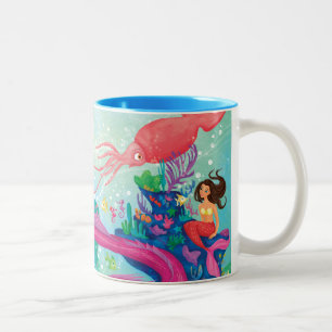 Hidden Ocean Treasures Two-Tone Coffee Mug