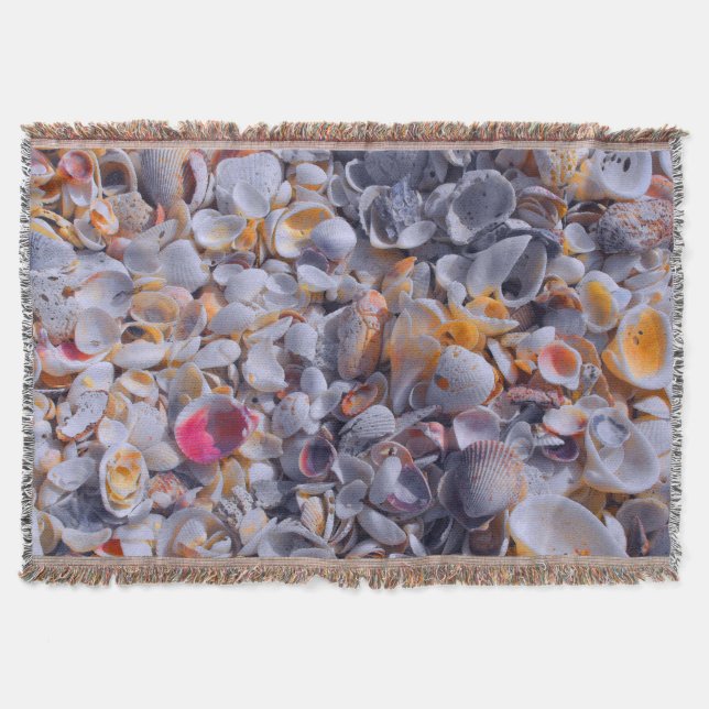 Hidden Sea Shell Colours Throw Blanket (Front)