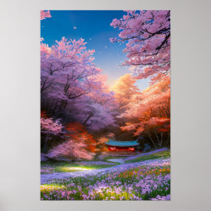 Hidden Shrine of the Sakura Trees Poster