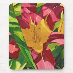Hidden Tiger Floral Collection Mouse Pad
