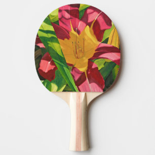 Hidden Tiger Floral Collection Ping Pong Paddle