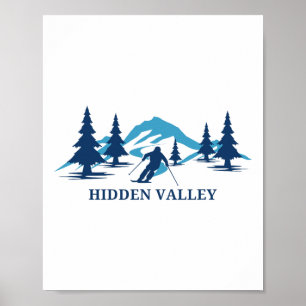 Hidden Valley New Jersey Ski Resort Skiing Skier Poster