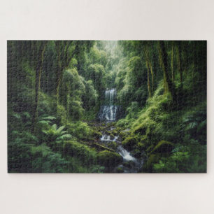 Hidden Waterfall - Breathtaking Scenic Landscape Jigsaw Puzzle