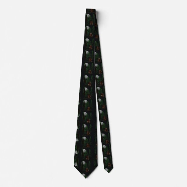 Hide and Seek Bigfoot In Forest Tie (Front)