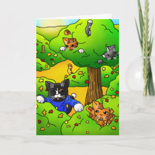 Hide and Seek Cats Card