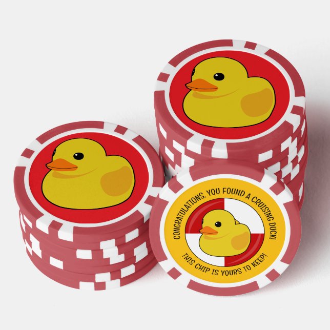 Hide and Seek Cruise Rubber Duck Souvenir Poker Chips (Stack)