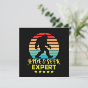 Hide And Seek Expert Bigfoot Funny Invitation