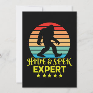 Hide And Seek Expert Bigfoot Funny Invitation