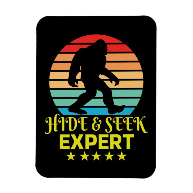 Hide And Seek Expert Bigfoot Funny Magnet (Vertical)