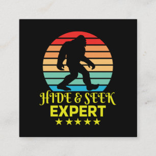 Hide And Seek Expert Bigfoot Funny Square Business Card