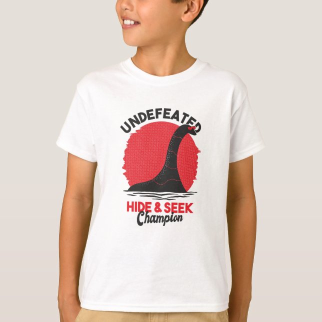 Hide and seek+Nessie+Best Gift T-Shirt (Front)