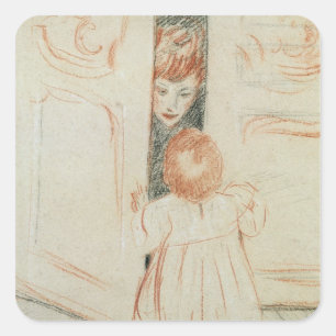 Hide and Seek Square Sticker