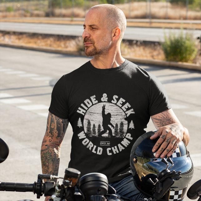 Hide and Seek World Champ Funny Big Foot T-Shirt (Creator Uploaded)