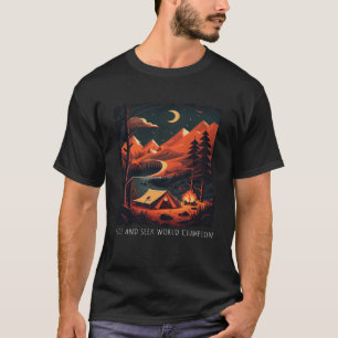 Hide And Seek World Champion  retro camping T-Shirt
