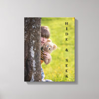 HIDE & SEEK Little Girl w/ Teddy Bear