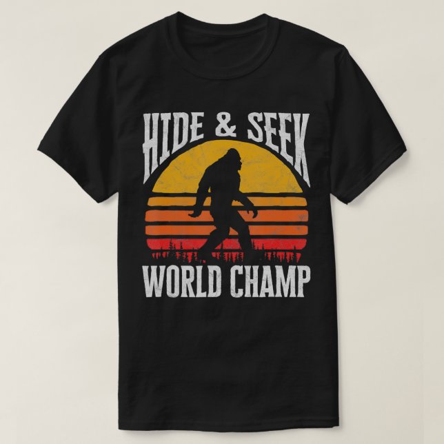 Hide Seek World Champ Silhouette  T-Shirt (Design Front)