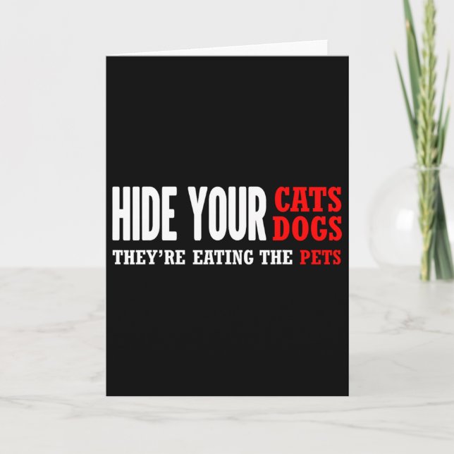 Hide Your Cats Voting Trump 2024 Election  Card (Front)
