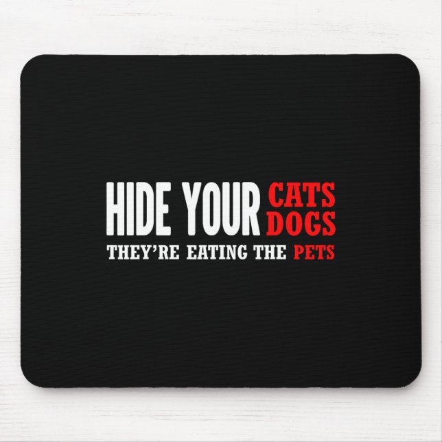 Hide Your Cats Voting Trump 2024 Election  Mouse Mat (Front)