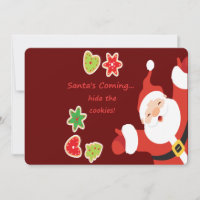Hide your Cookies Santa's Coming Christmas Invite