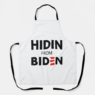 HIDEN FROM BIDEN funny meme political Joe Campaign Apron