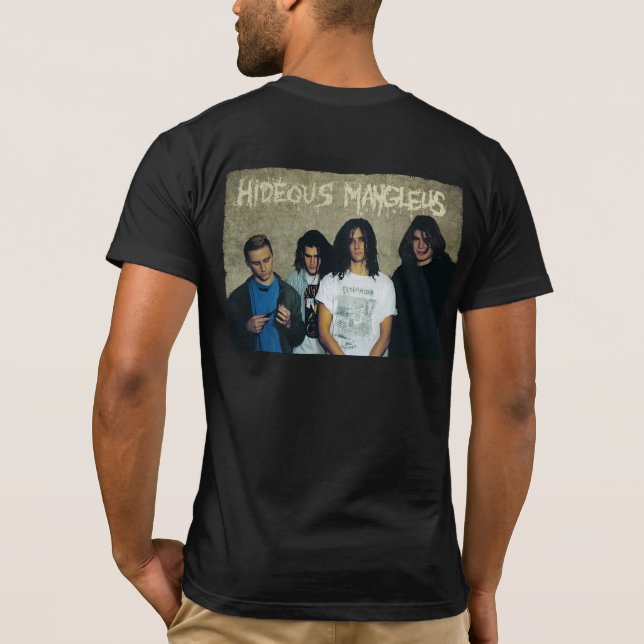 Hideous Mangleus Vampire Design (weathered) T-Shirt (Back)