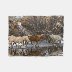 Hideout Horse Ranch Fleece Blanket