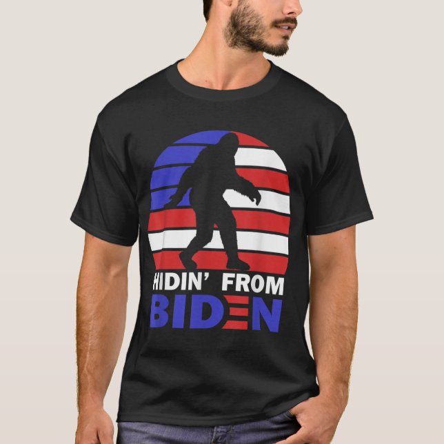 Hidin From Biden Anti Joe Biden 2020 Election Hidi T-Shirt (Front)
