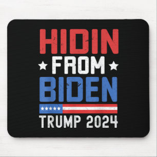 Hidin From Biden Kids Men Trump 2024 Funny Anti Jo Mouse Mat