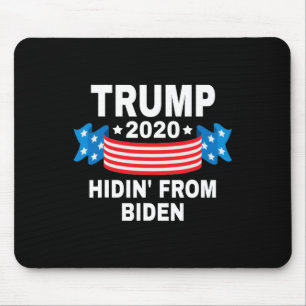 Hidin From Biden Shirt Usa Flag Trump Anti Joe Bid Mouse Mat