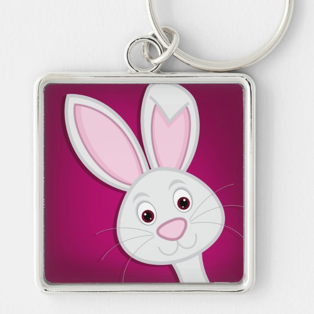 Hiding Easter Bunny Key Ring (Front)