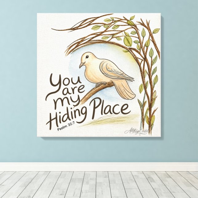  Hiding Place - Peace Canvas Print (Insitu(Wood Floor))