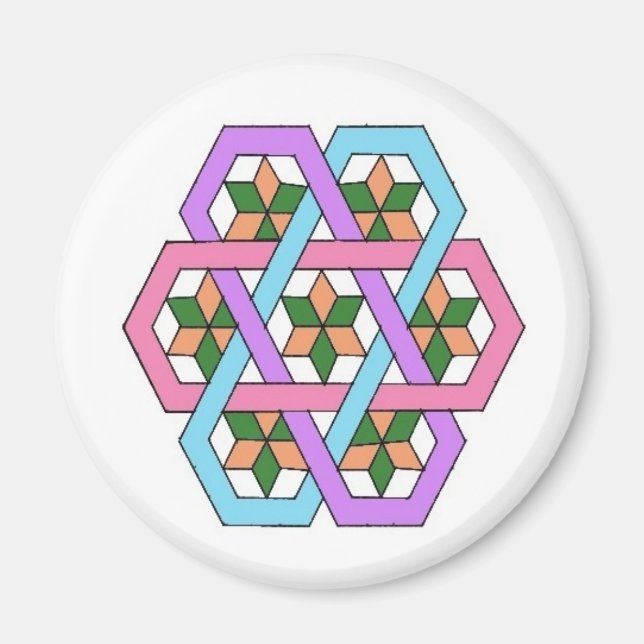 Hiding Stars Rangoli Magnet (Front)