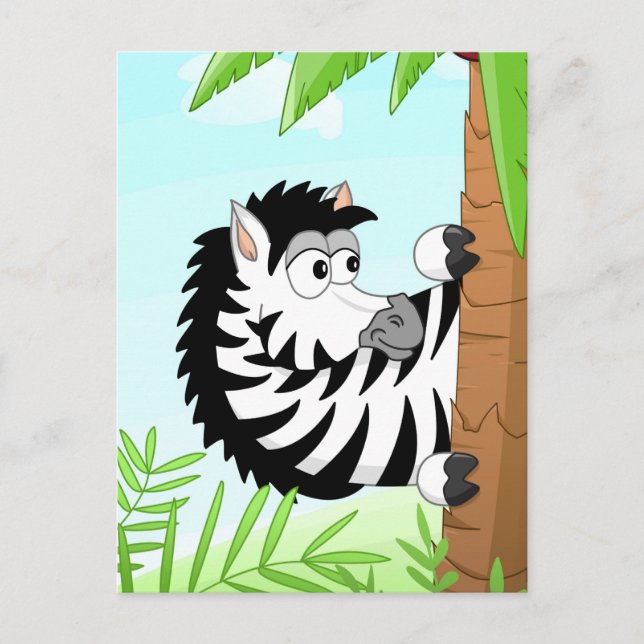 Hiding zebra postcard (Front)