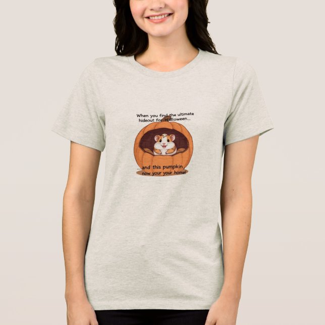 hidout hamster Tri-Blend shirt (Front)