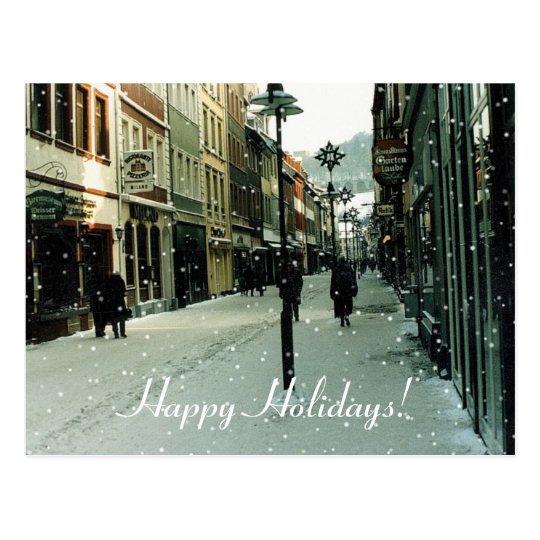 Hiedelberg, Germany Happy Holidays! Postcard