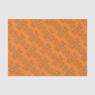 Hiep Hiep Hoera Orange Balloon Dutch Birthday Tissue Paper