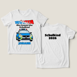 Hier kommt das Schulkind - Polizei Tatütata Tri-Blend Shirt