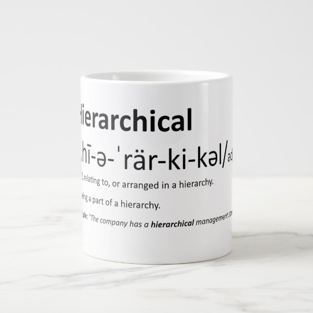 Hierarchical - Pronunciation Assistant  Large Coffee Mug (Front)
