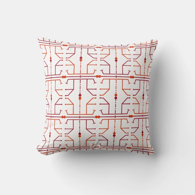 Hieroglyph Abstract Pattern Pillow (Front)