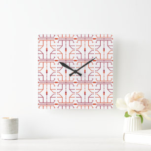 Hieroglyph Abstract Pattern Wall Clock
