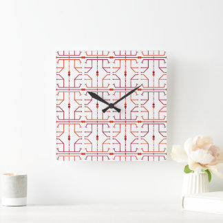 Hieroglyph Abstract Pattern Wall Clock