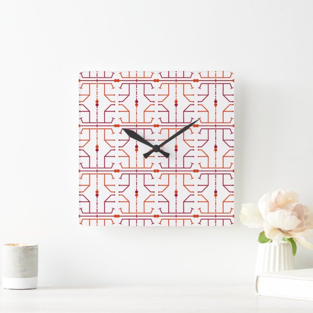 Hieroglyph Abstract Pattern Wall Clock (Home)