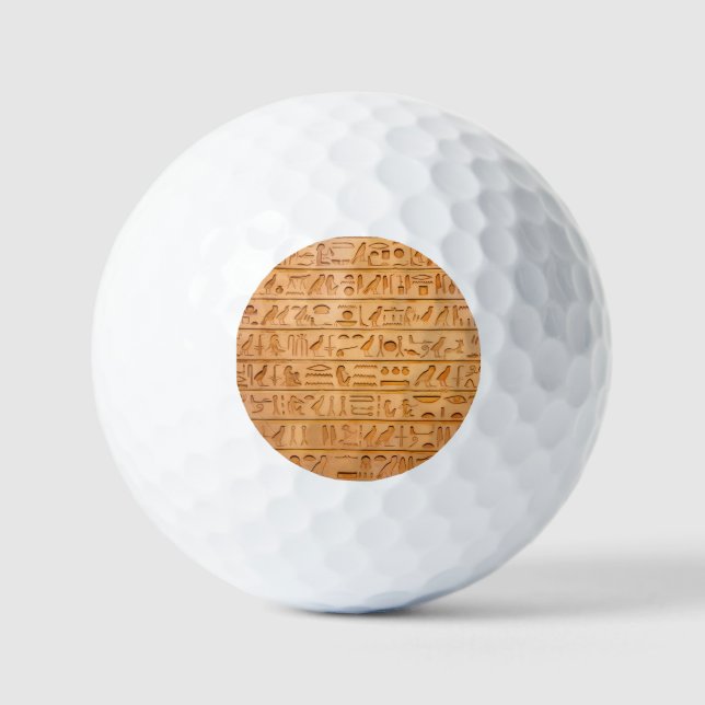 Hieroglyph Ancient Egypt Language Engraved Text    Golf Balls (Front)