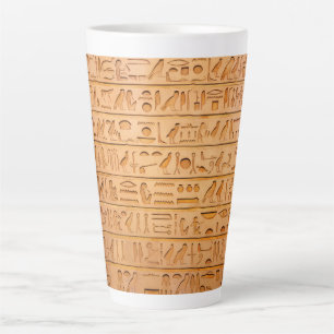 Hieroglyph Ancient Egypt Language Engraved Text    Latte Mug