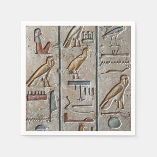 Hieroglyph Ancient Egypt Language Engraved Text Napkin