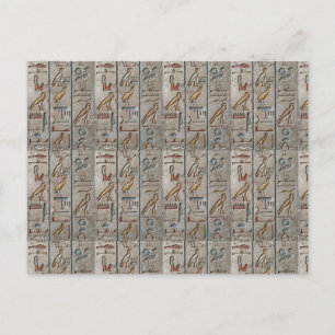 Hieroglyph Ancient Egypt Language Engraved Text    Postcard