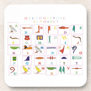  Hieroglyphic Alphabet beverage coaster