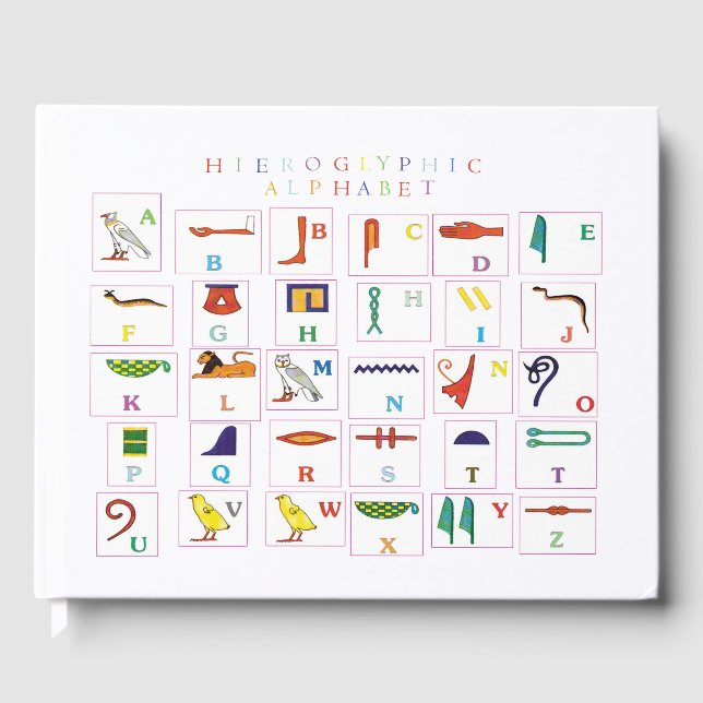 Hieroglyphic Alphabet Guest Book (Front)