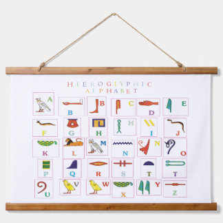 Hieroglyphic Alphabet  Hanging Tapestry