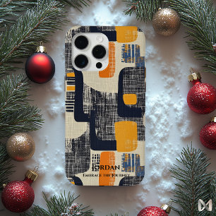 Hieroglyphic Geometric Elegance – Timeless Fusion iPhone 15 Pro Max Case
